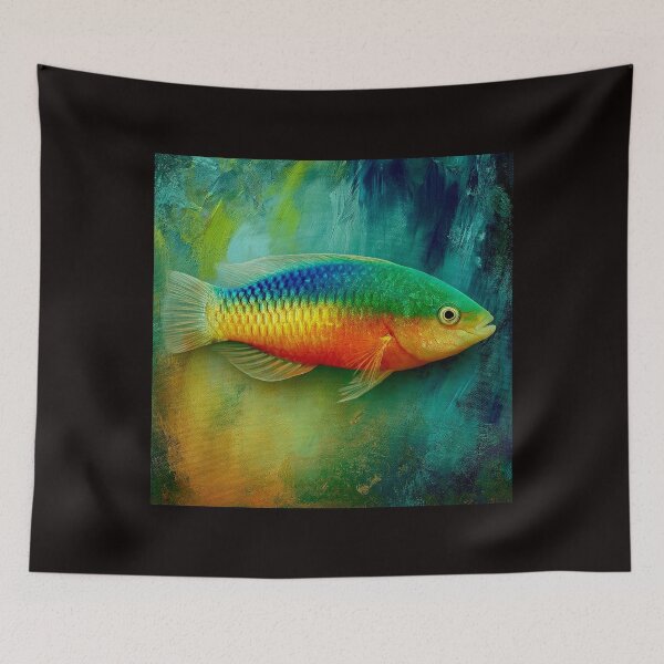 Item preview, Rainbow Wrasse Symphony: A Vibrant Color Beneath the Waves #3 designed and sold by Helios Be. Lavsh.