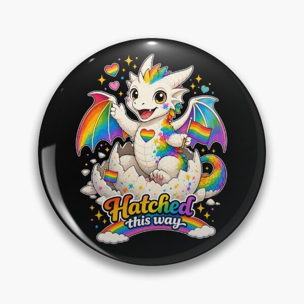 Item preview, Hatched This Way Pride Dragon designed and sold by Hatchling Hollow.