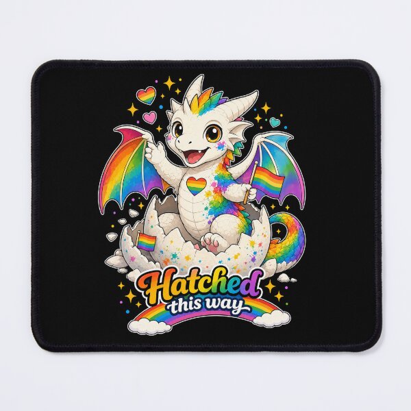 Item preview, Hatched This Way Pride Dragon designed and sold by Hatchling Hollow.