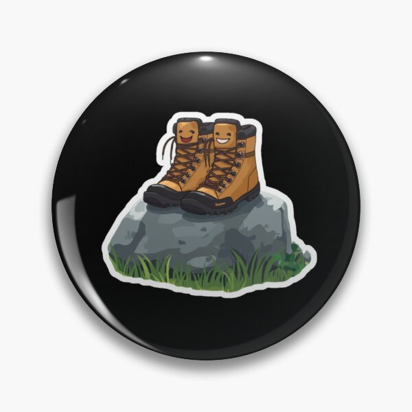 Item preview, Smiling Hiking Boots for Adventure Lovers designed and sold by madebyjulia7.