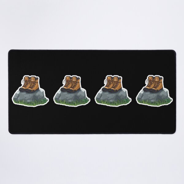 Item preview, Smiling Hiking Boots for Adventure Lovers designed and sold by madebyjulia7.