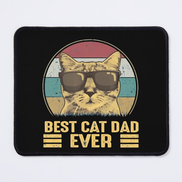 Item preview, Best Cat Dad Ever Vintage Retro Cat T-Shirt designed and sold by SoyLamderma.