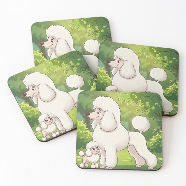 Item preview, Best Friends Forever: Whimsical White Poodle Duo Illustration designed and sold by AirCrayons27.