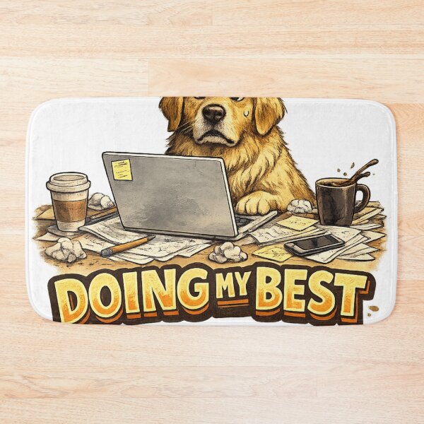 Item preview, Doing My Best Funny Stressed Dog designed and sold by irfanshikh.