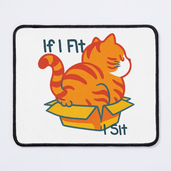 Item preview, if i fit, i sit orange cat designed and sold by gladyvette15.