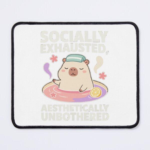 Item preview, Socially Exhausted, Aesthetically Unbothered Capybara designed and sold by Bianca Oltean.