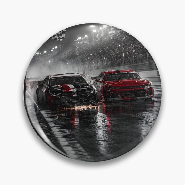Item preview, Rainy Night Stock Car Finish Line Racing Poster designed and sold by LoveNurseries.