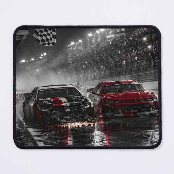 Item preview, Rainy Night Stock Car Finish Line Racing Poster designed and sold by LoveNurseries.