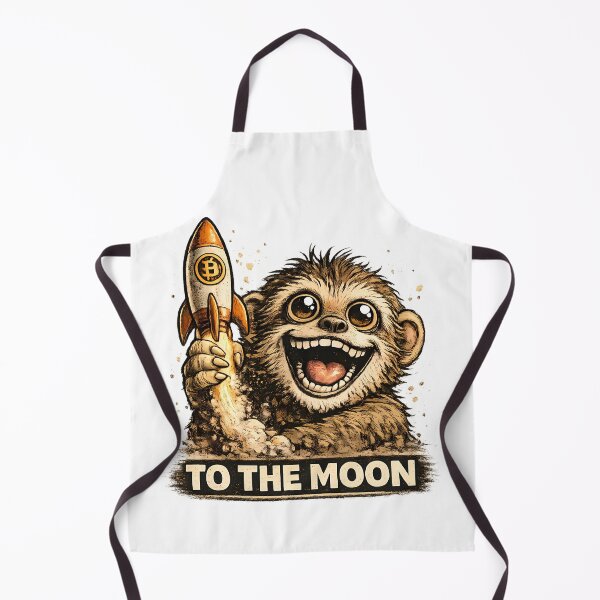 Item preview, To The Moon Funny Crypto Monkey Meme designed and sold by DryHumorPrints.