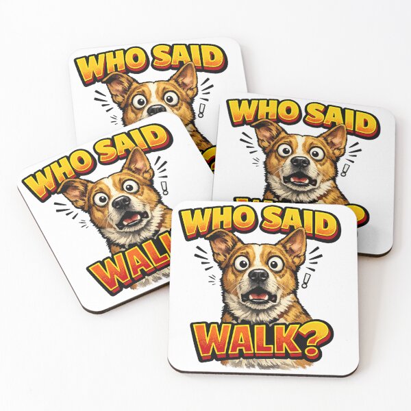 Item preview, Who Said Walk Funny Excited Shocked Dog Meme designed and sold by irfanshikh.