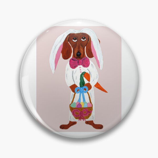 Item preview, Dachshund Easter bunny designed and sold by Squirreldumplings.
