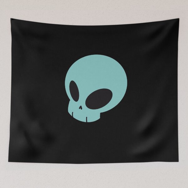 Item preview, Cute floating skull blue designed and sold by AngelPainter.