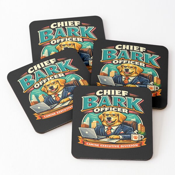 Item preview, Chief Bark Officer Shirt Funny Golden Retriever Gift Corporate Dog Humor Executive Office Retro T-Shirt designed and sold by VexonMAN.