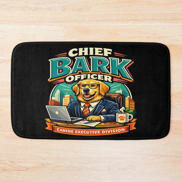 Item preview, Chief Bark Officer Shirt Funny Golden Retriever Gift Corporate Dog Humor Executive Office Retro T-Shirt designed and sold by VexonMAN.