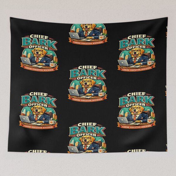 Item preview, Chief Bark Officer Shirt Funny Golden Retriever Gift Corporate Dog Humor Executive Office Retro T-Shirt designed and sold by VexonMAN.