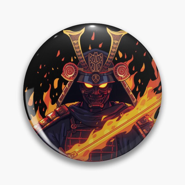 Item preview, Fire Oni Samurai – Flaming Katana Warrior designed and sold by kummo-0319.