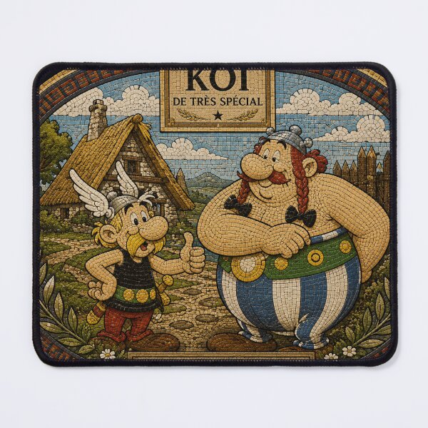 Item preview, Gallic Mosaic – Asterix and Obelix in their Legendary Village designed and sold by JcAbstractArt.