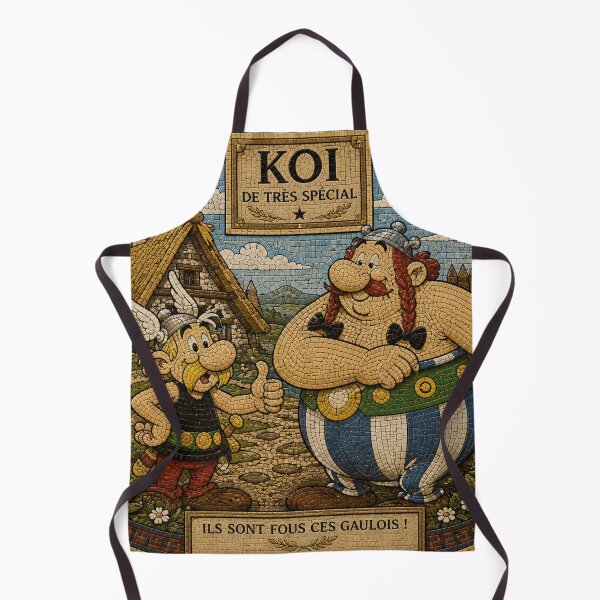 Item preview, Gallic Mosaic – Asterix and Obelix in their Legendary Village designed and sold by JcAbstractArt.