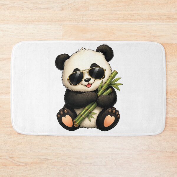 Item preview, Cool Panda Holding Bamboo Cartoon designed and sold by myJPEG.