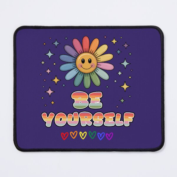 Item preview, Be Yourself — Rainbow Smiley Flower Pride LGBTQ+ Positivity designed and sold by ChasingRabbit05.