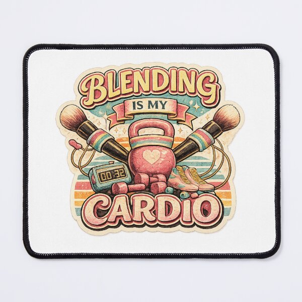 Item preview, Blending Is My Cardio | Funny Makeup Artist Fitness Parody | Retro Beauty Lover Design designed and sold by MrDev.