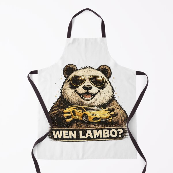 Item preview, WEN LAMBO? Funny Crypto Panda Meme designed and sold by DryHumorPrints.
