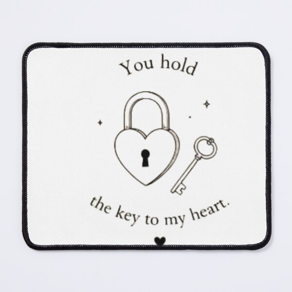 Item preview, You Hold the Key to My Heart – Romantic Love Quote Design designed and sold by MotivArtes.