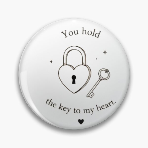 Item preview, You Hold the Key to My Heart – Romantic Love Quote Design designed and sold by MotivArtes.