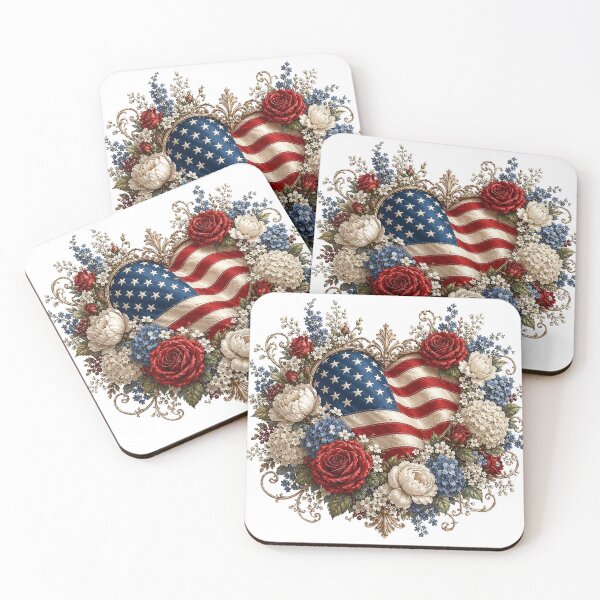 Item preview, Patriotic American Flag Heart designed and sold by PetalGarden.