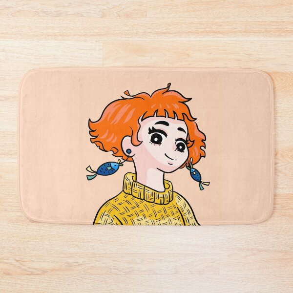 Item preview, Girl with Fish Earrings designed and sold by impui.