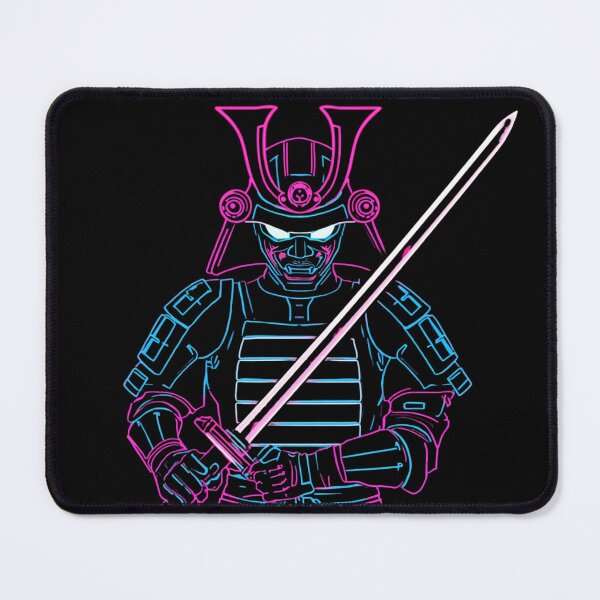 Item preview, Neon Cyber Samurai – Cyberpunk Katana Warrior designed and sold by kummo-0319.