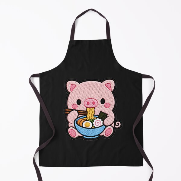 Item preview, Cute Kawaii Pig Eating Ramen designed and sold by ColorSplash123.