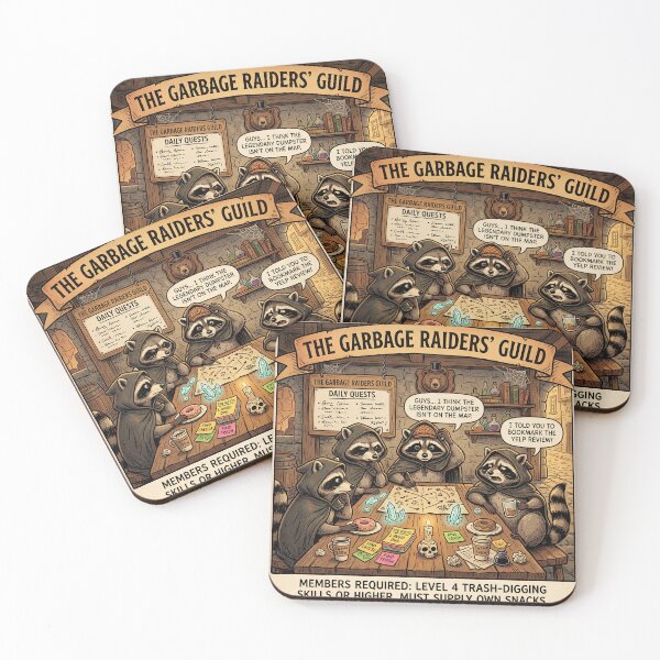 Item preview, Raccoon Strategy Meeting Funny Fantasy Design designed and sold by Dream Capsules.