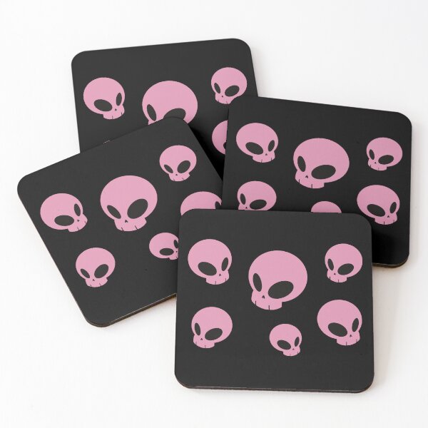 Item preview, Collection of cute floating skulls pink designed and sold by AngelPainter.