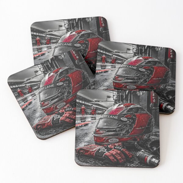 Item preview, Racing Helmet in Rain Pit Lane Motorsport Wall Art designed and sold by LoveNurseries.