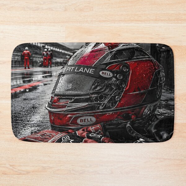 Item preview, Racing Helmet in Rain Pit Lane Motorsport Wall Art designed and sold by LoveNurseries.