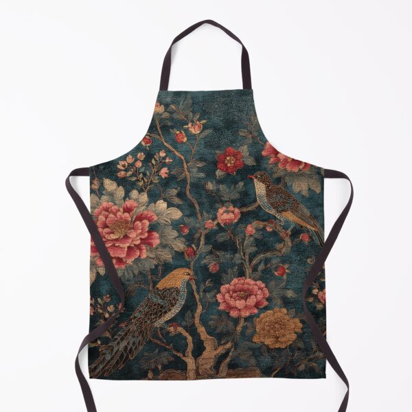 Item preview, Antique Chinese Silk Rug Floral Birds Chinoiserie Peonies Embroidery Design designed and sold by GrinGalore.