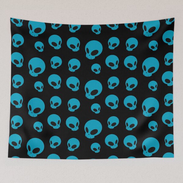 Item preview, Collection of cute floating skulls blue designed and sold by AngelPainter.