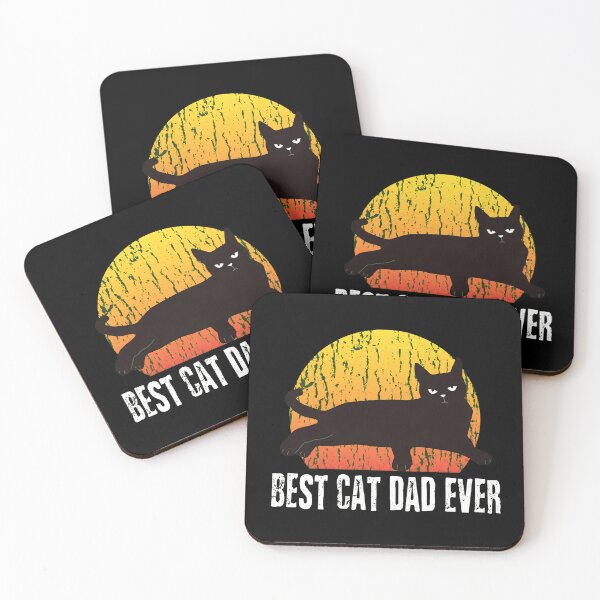 Item preview, Best Cat Dad Ever Retro Sunset Cat Lover designed and sold by SoyLamderma.