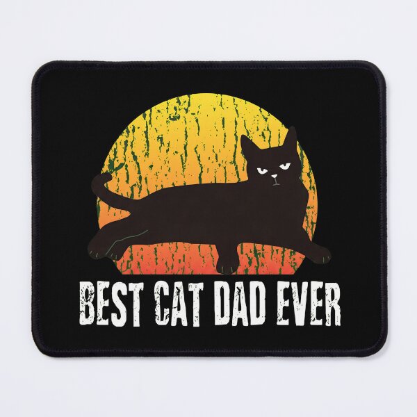 Item preview, Best Cat Dad Ever Retro Sunset Cat Lover designed and sold by SoyLamderma.