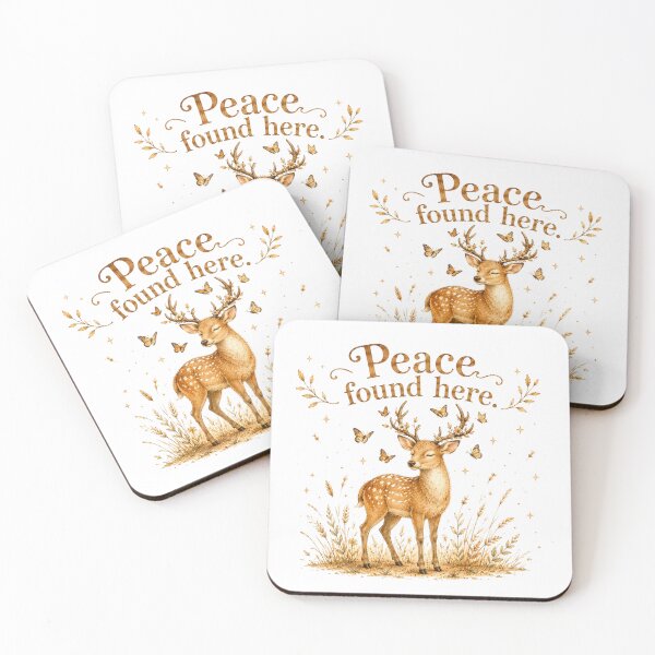 Item preview, Peaceful Deer Sunflower Sunset Meadow Quote designed and sold by AQUILAKREO.
