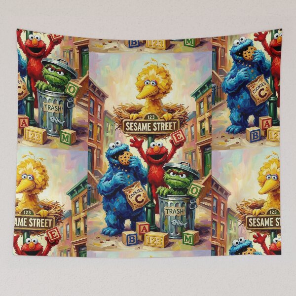Item preview, Sunny Days on Sesame Street – Fine Art Print designed and sold by Art's Diner.