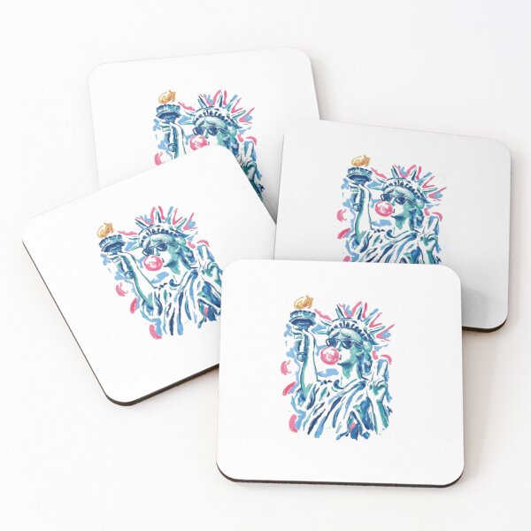 Item preview, Statue of Liberty NYC Skyline – Cute New York City Travel Illustration designed and sold by DoodloraStudio.