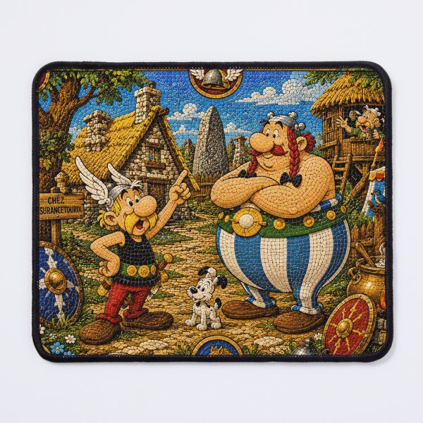 Item preview, Asterix and Obelix – Mosaic of the Eternal Gaulish Village designed and sold by JcAbstractArt.