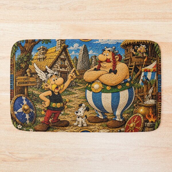 Item preview, Asterix and Obelix – Mosaic of the Eternal Gaulish Village designed and sold by JcAbstractArt.