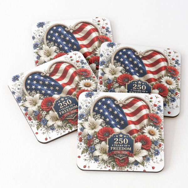 Item preview, 250 Years of Freedom Floral Heart designed and sold by PetalGarden.