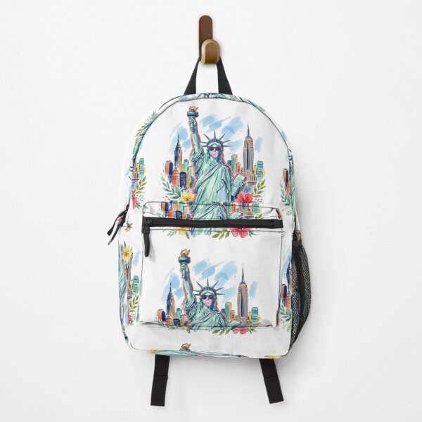 Item preview, Statue of Liberty NYC Skyline – Cute New York City Travel Illustration designed and sold by DoodloraStudio.