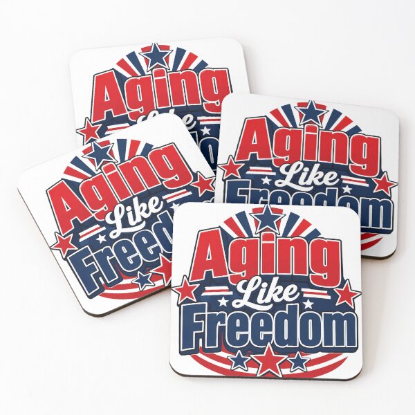 Item preview, Aging Like Freedom Patriotic Star Motif designed and sold by Squiggle Happy.