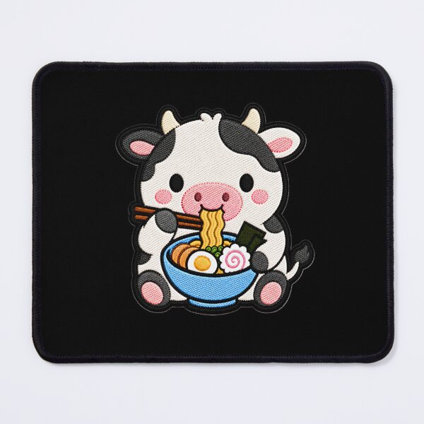 Item preview, Cute Kawaii Cow Eating Ramen designed and sold by ColorSplash123.