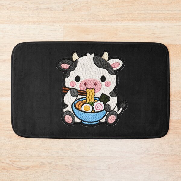 Item preview, Cute Kawaii Cow Eating Ramen designed and sold by ColorSplash123.